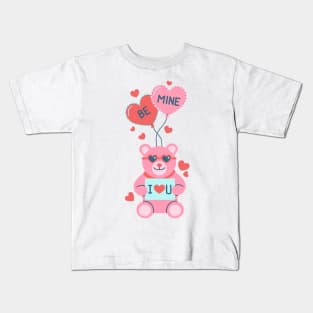 Happy Valentine's Day | Teddy Bear Be Mine Kids T-Shirt